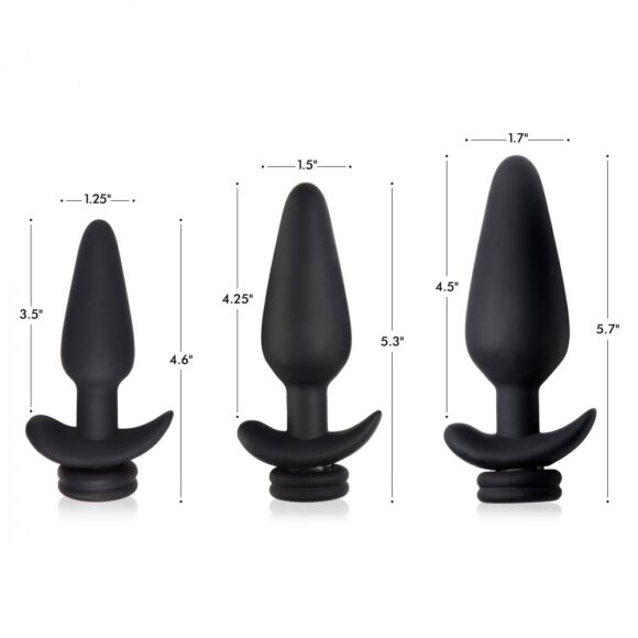 Interchangeable 10X Vibrating Silicone Anal Plug with Remote - XL - Image 6