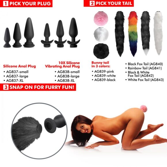 Interchangeable 10X Vibrating Silicone Anal Plug with Remote - XL - Image 7