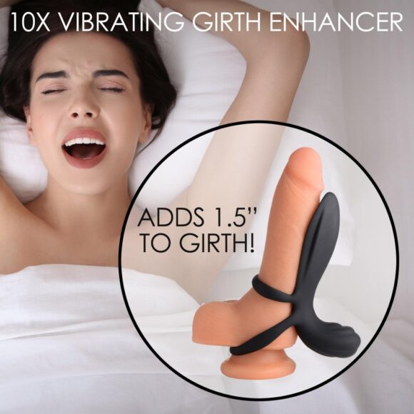 10X Silicone Vibrating Girth Enhancer with Remote Control - Image 2